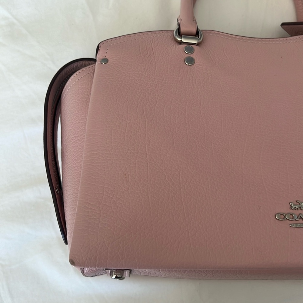 Coach Drew Pink Leather Satchel - Picture 9 of 13